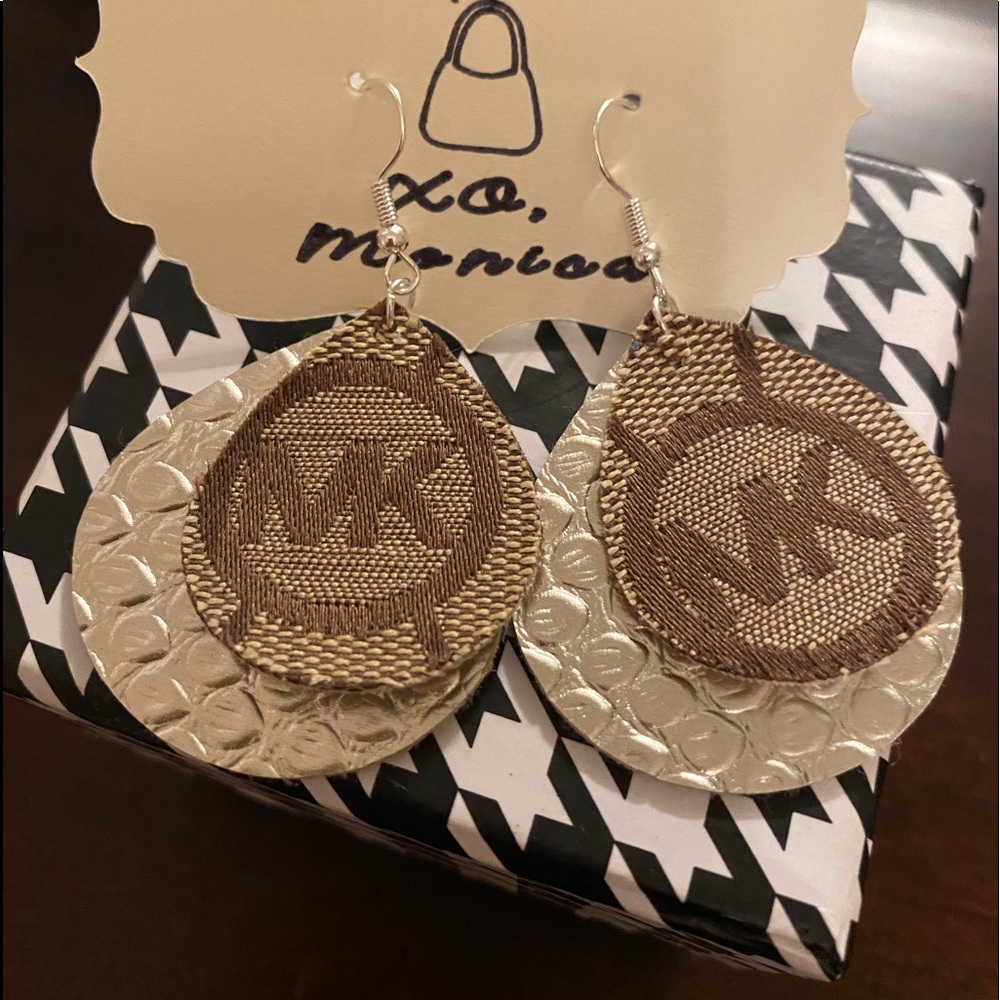Michael Kors Upcycled silver earrings
